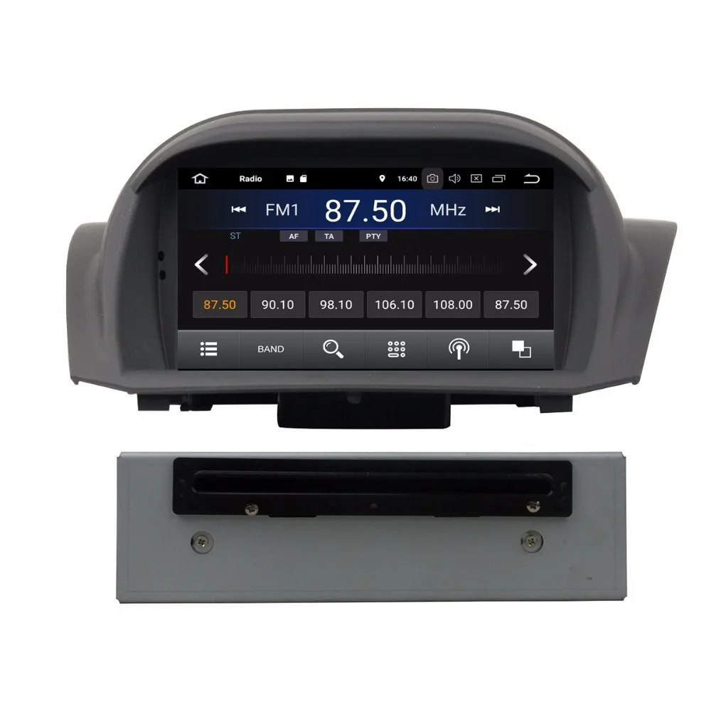 Excellent Quad Core 2 din 7" Android 8.1 Car DVD Player for Ford Fiesta 2011-2016 With 2GB RAM Radio GPS 4G WIFI Bluetooth USB 16GB ROM 2