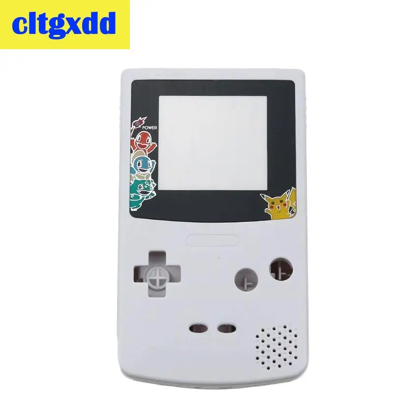 Cltgxdd полный корпус в виде ракушки чехол для nintendo Запчасти для Gameboy GBC Ремонт Часть пакет игровой машины интимные аксессуары - Цвет: White pikachu