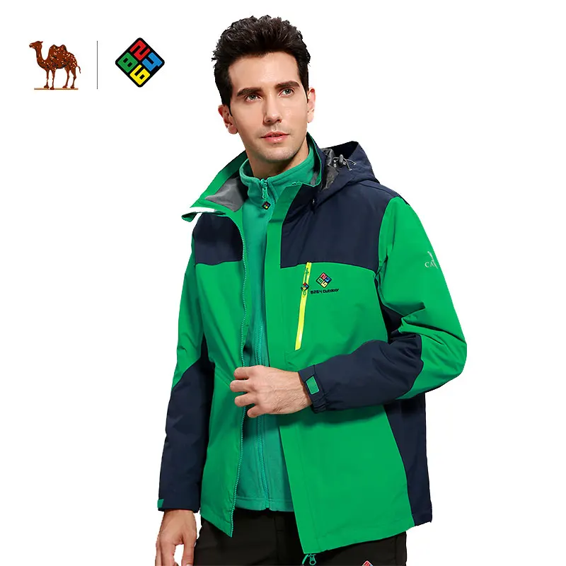 CAMEL X 8624 Men's Autumn Winter 3 in 1 Outdoor Jacket Warm Waterproof Windbreaker Hiking Skiing Snowboarding Male Jacket CAMEL X 8624 Men's Autumn Winter 3 in 1 Outdoor Jacket Warm Waterproof Windbreaker Hiking Skiing Snowboarding Male Jacket