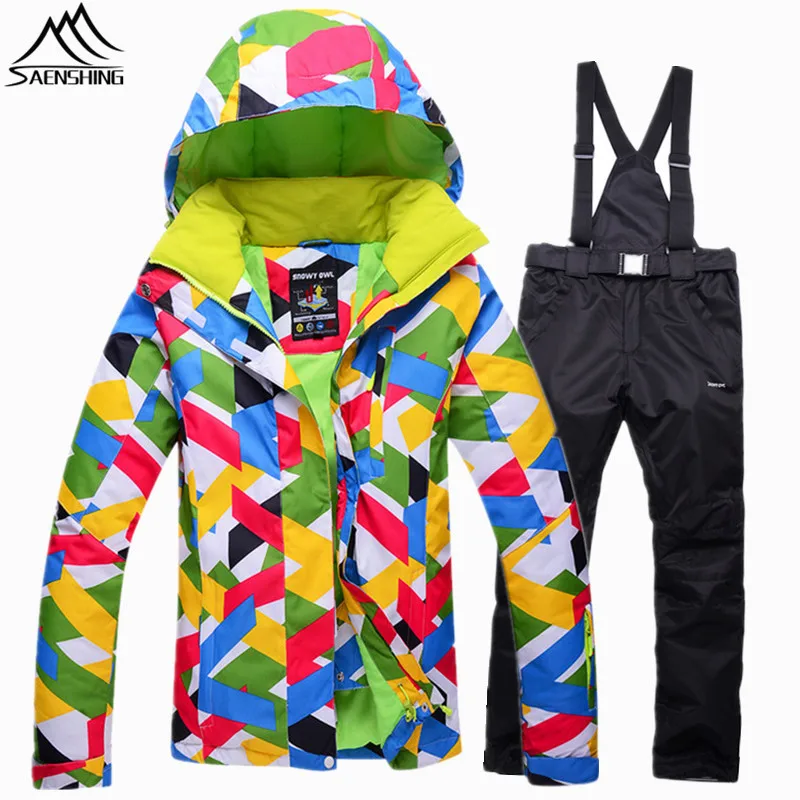 Saenshing Cheap Winter Ski Suit Women Waterproof Snowboard Suits