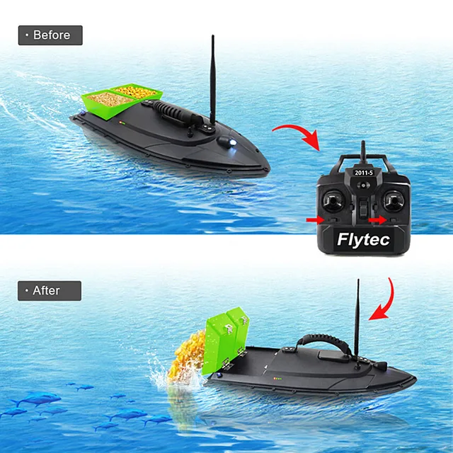 Flytec 2011-5 RC Boat  Fish Finder 1.5kg Loading 500m Remote Control Fishing Bait Boat RC Boat KIT Version Toys For Fisherfolks 6
