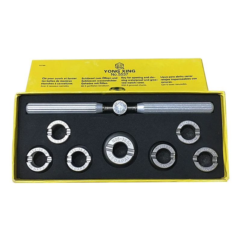 No. 5537 Stailess Steel Watch Tool Case Opener, 7Pcs Assort Size Watch Back Case Opener Per La Riparazione Dell'Orologio