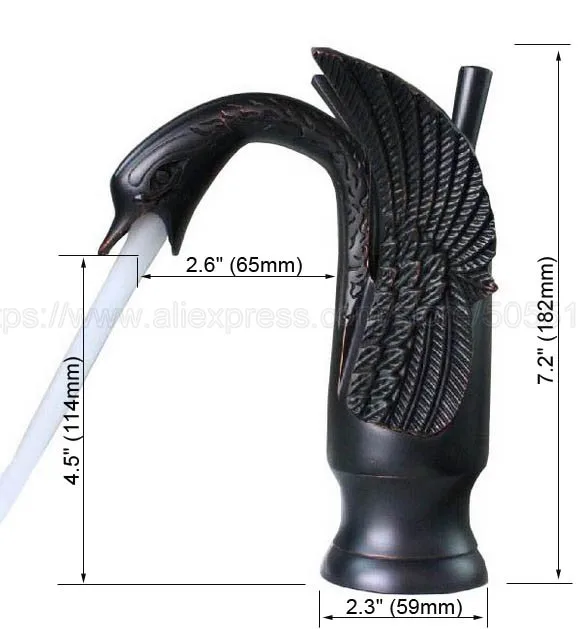 Bathroom Faucet Oil Rubbed Bronze Swan Shape Single Handle Wash Basin Bathroom Deck Mounted Tap znf030