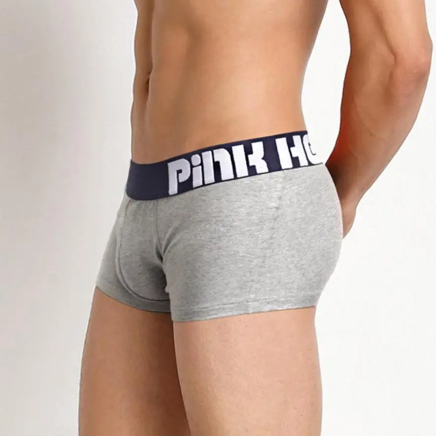 Snowshine4 #2019 Новинка 3001 года 2 шт. Человек Трусы Pink Heroes мужские боксеры панталоны пикантные хлопковые однотонные Шорты Нижнее белье