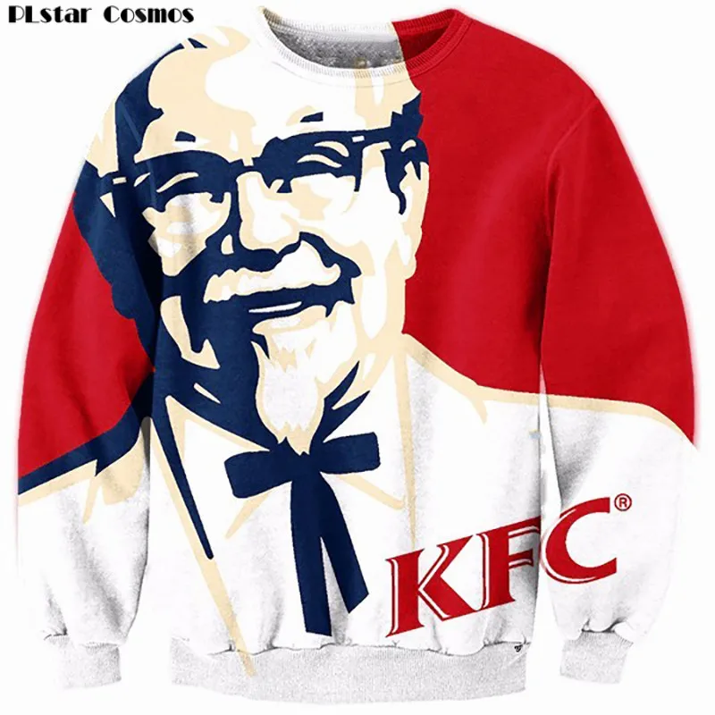  PLstar Cosmos Hoodies Hip Hop Sweatshirt New Fashion Funny KFC Design 3D Print Casual Long Sleeve C