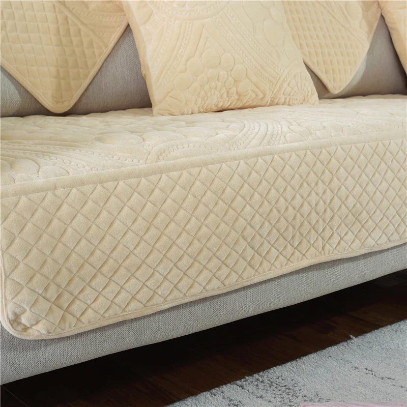 Плюшевый чехол для дивана, 3D Цветочный секционный современный чехол, плотная ткань, чехол для дивана, полотенце для гостиной, украшение для дивана, 1 шт