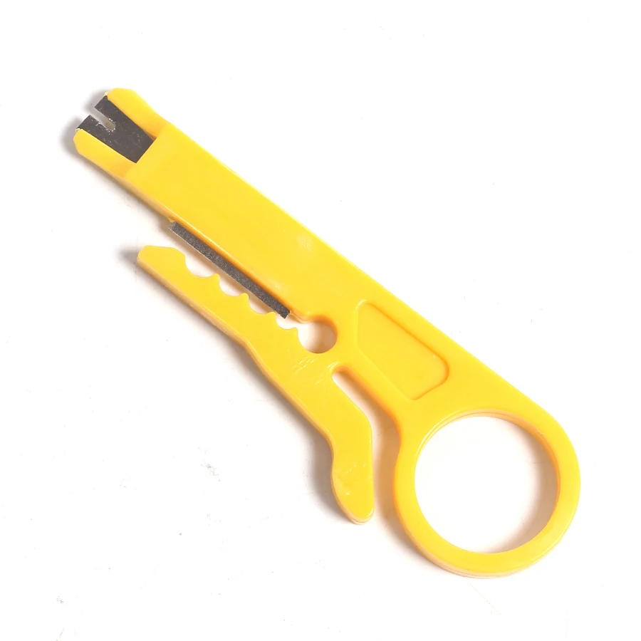 

1pcs Yellow Portable Crimping Tools Wire Stripper Knife Crimper Pliers Cable Stripping Wire Cutter Pocket Multi Tools