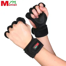 Mumian Для мужчин тренировочные спортивные перчатки без пальцев перчатки фитнес упражнения тренажерный зал перчатки полые Нескользящие много-функциональные спортивные перчатки F02