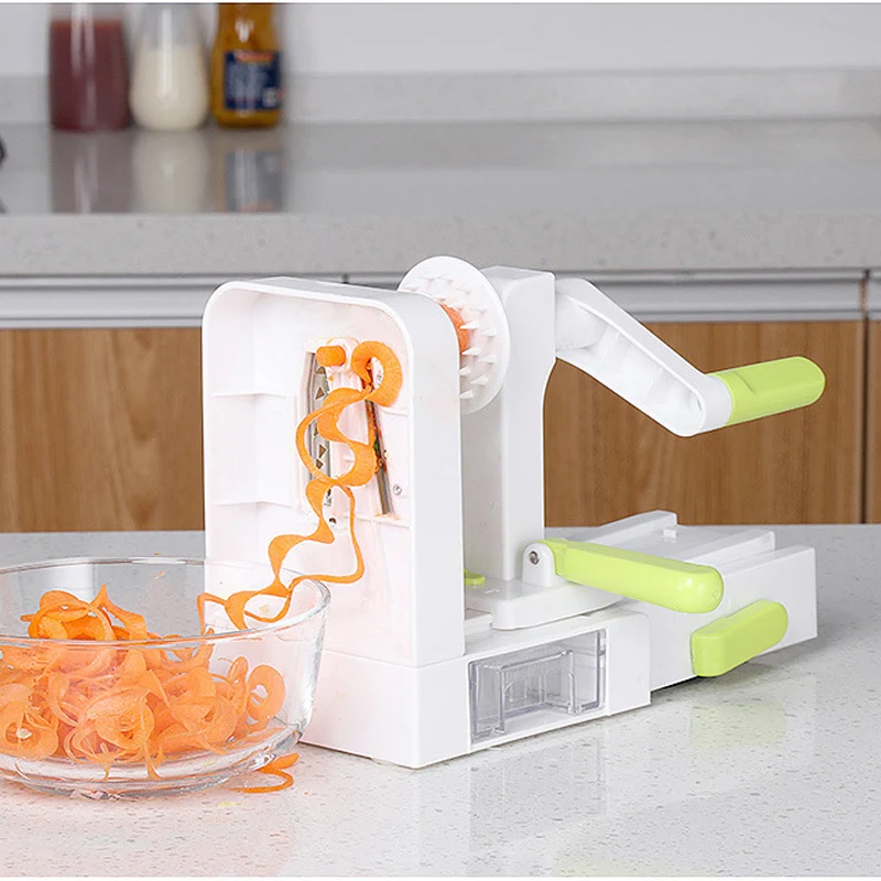 Günstige Gemüse Spiralizer Slicer Klapp 5 Klinge Veggie Pasta   Spaghetti Kartoffel Gemüse Spirale Cutter Zucchini Slicer