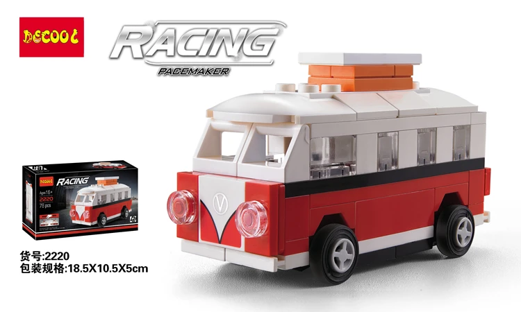 4cars/lot Vw T1 RV Camper Cooper Building Blocks Technic Bricks Minecrafted Car Model Toys for Children 4cars/lot Vw T1 RV Camper Cooper Building Blocks Technic Bricks Minecrafted Car Model Toys for Children