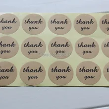 Стоковые благодарственные крафт-наклейки 1,5 дюйма 38 мм круглые подарочные уплотнительные наклейки конверты уплотнительные наклейки 600 шт./партия