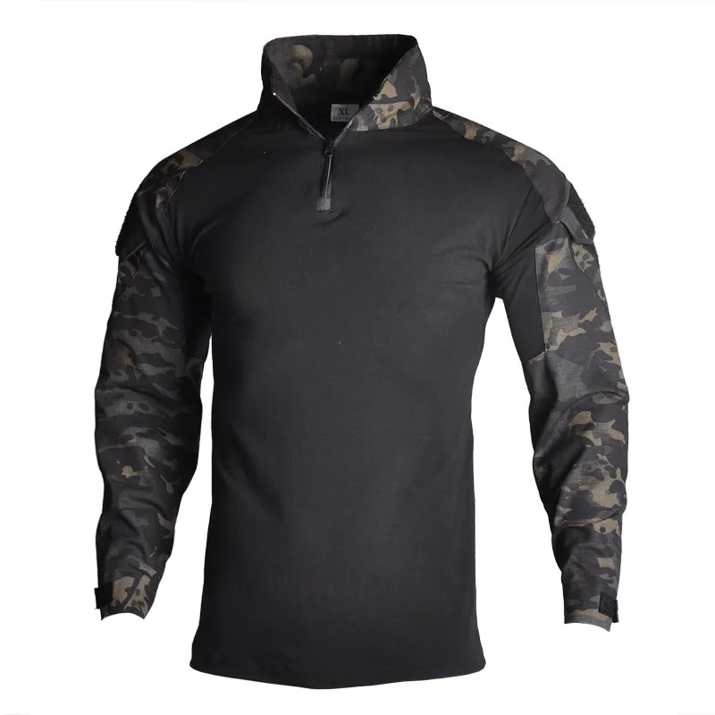 Military Army T-Shirt Men Long Sleeve Camouflage Tactical Shirt Hunt Combat Multicam Camo Long Sleeve T Shirt