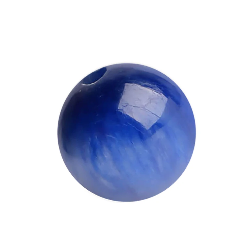 풀 홀 블루 KYANITE 라운드 루즈 비즈, DIY 쥬얼리 제작, FPPJ 도매 비즈, 자연, 6mm, 8mm, 10mm, 12mm, 14mm, 16mm, 18mm, 20mm