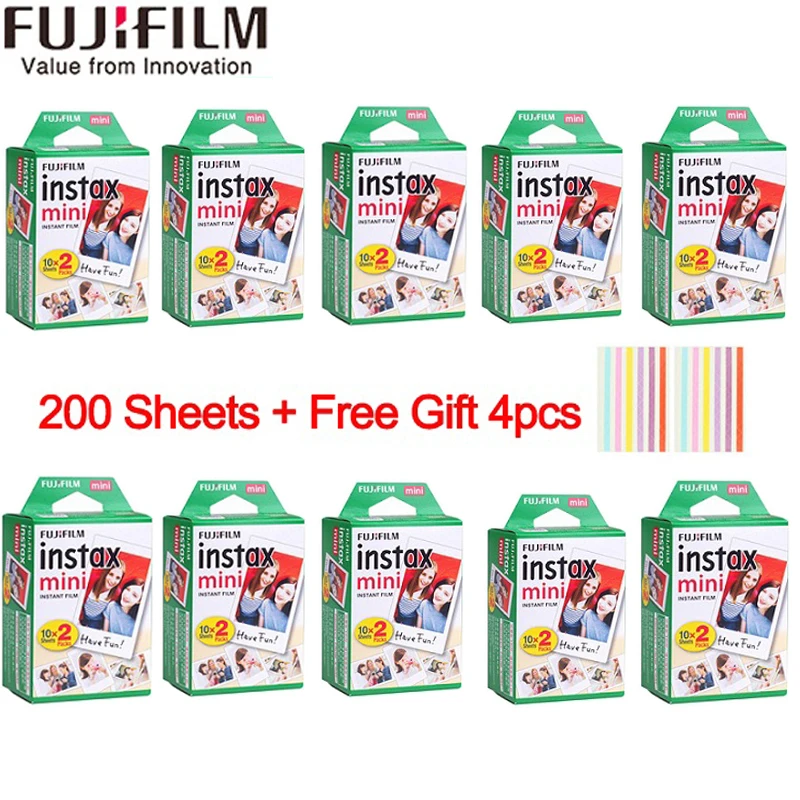 

10/20/40/50/60/80/100/200 sheets Fuji Fujifilm instax mini 9 8 white Edge films for instax Instant Camera mini 8 9 7s paper