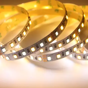

5m CCT LED Strip 24V 12V Dimmable SMD 3528 5050 2835 LED WW CW LED Strip Light Flexible Tape Ribbon Light Band christmas string
