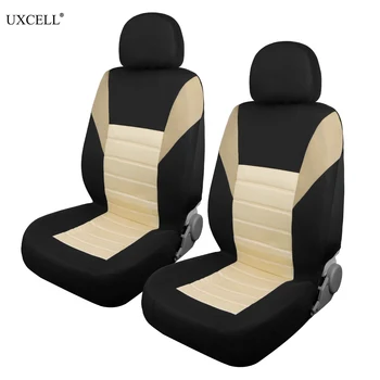 

Uxcell 2pcs Universal Four Seasons Car Auto Truck SUV Front Automobiles Seat Cover With Headrest Cover