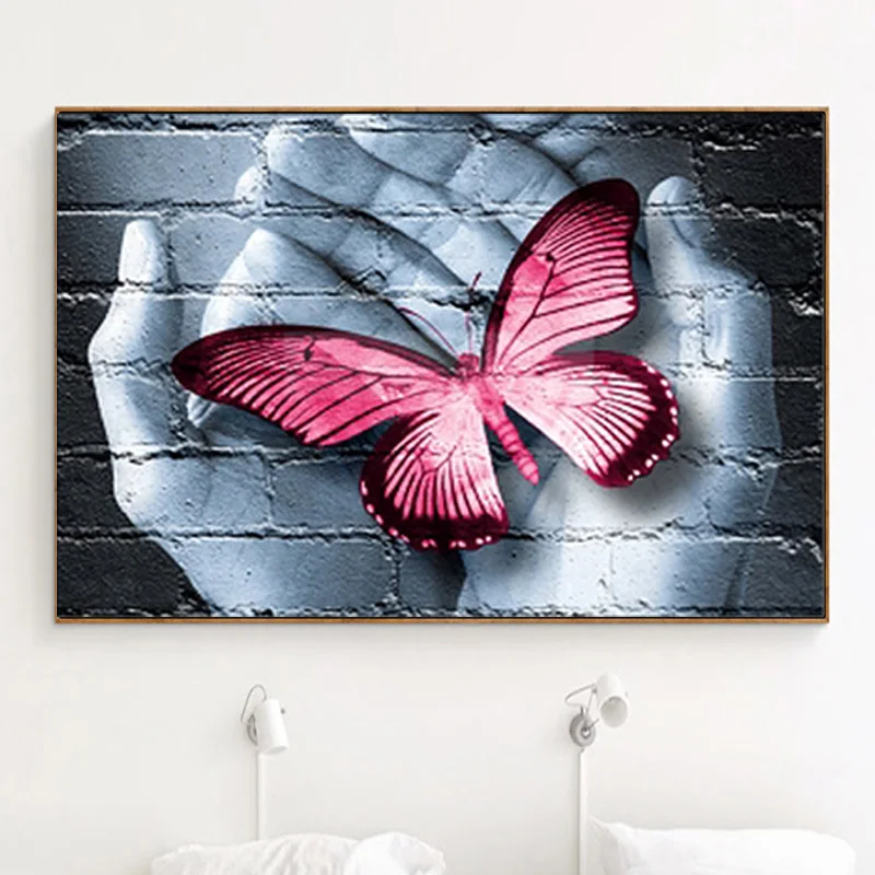 

Diamond Embroidery 5D DIY Diamond Painting The Hands of Butterflies Diamond Painting Cross Stitch Rhinestone Mosaic