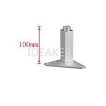 1 шт. 100 мм ножки для мебели из алюминиевого сплава Регулируемые ножки Серебристые квадратные ножки для шкафа и дивана