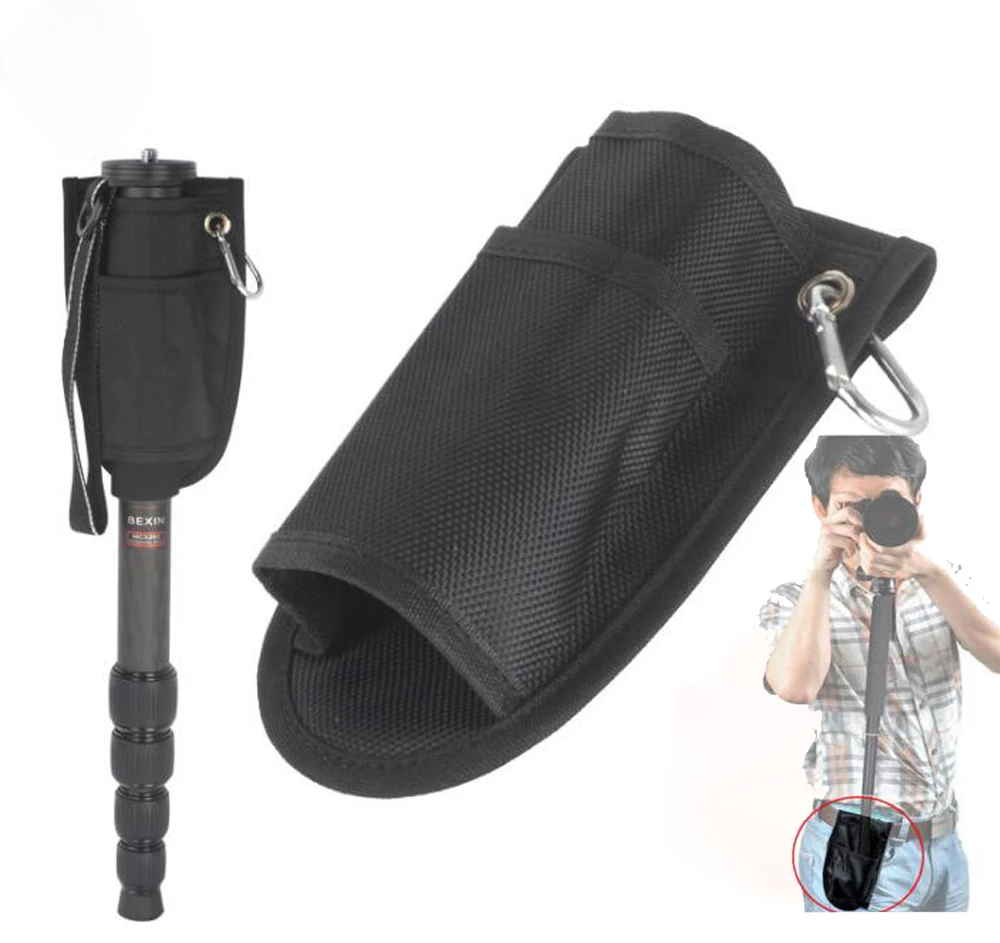Goede Nieuwe Pro Vaste Draagbare Taille Tas Pouch Pocket Case Pack Voor Ondersteunende DSLR Camera Monopod Statief Stand