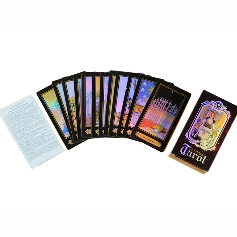  English version of the laser king Queen classic tarot card collection card divination game board ga