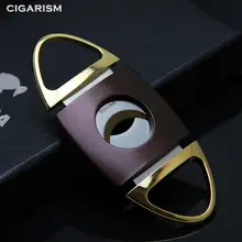 Высокая-Класс COHIBA Золотой ручка Нержавеющая сталь двойной Пилы лезвия для обрезки сигар подарочная коробка