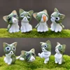 8Pcs /set Cute Miniature Fairy Figurines Fairy Garden Miniatures Cat Terrarium Cheese Cat Figurines Miniature Garden Decoration ► Photo 3/6