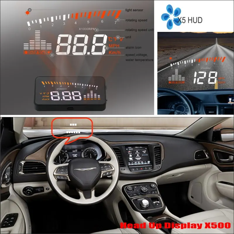 Liislee для Jeep Grand Cherokee Chrysler 200/300 OBD2 превышение скорости Предупреждение автомобильный коллиматорный Дисплей САФТ вождения Экран проектор отражающий