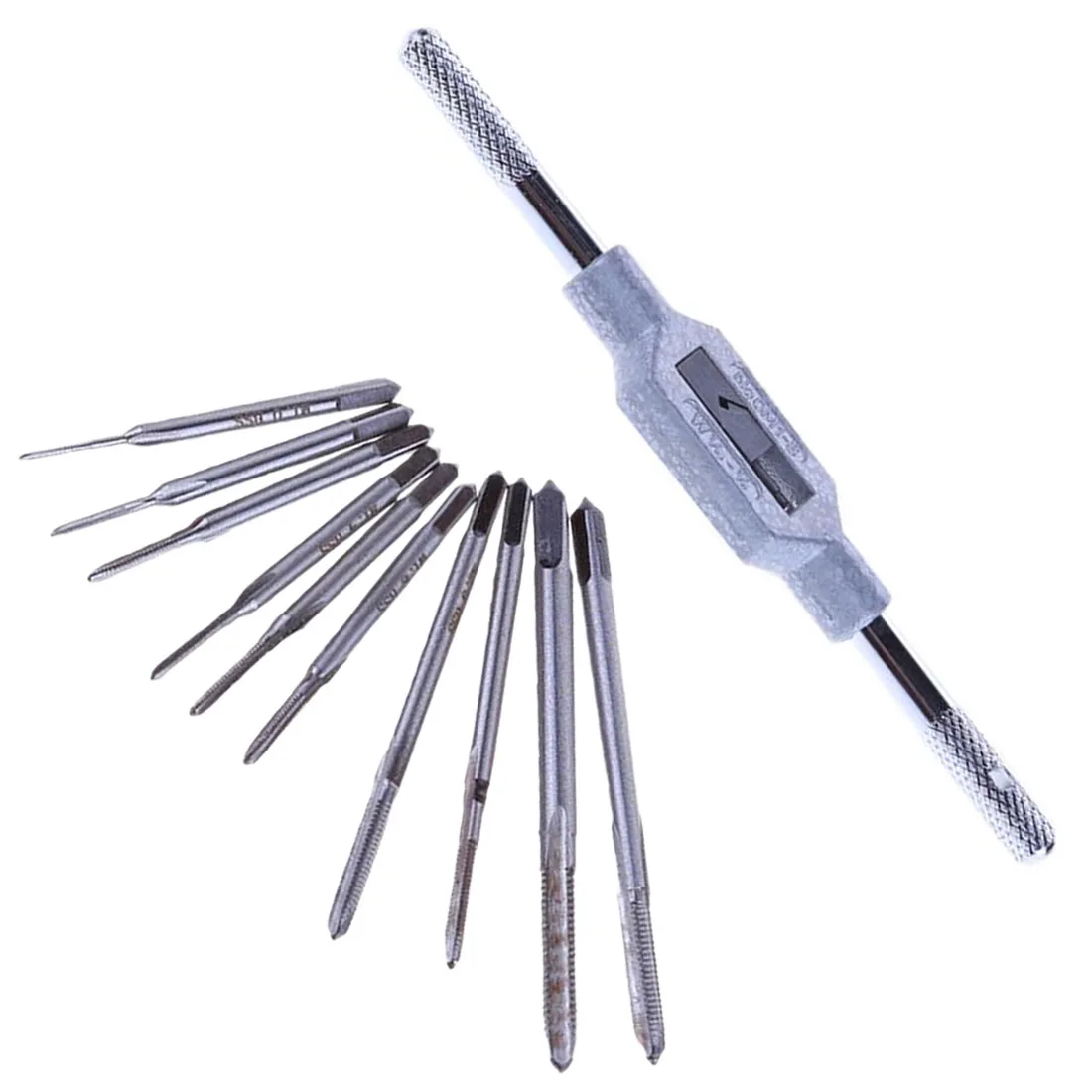 

11pcs/set M1 M1.2 M1.4 M1.6 M1.7 M1.8 M2 M2.5 M3 M3.5 Mini Screw Tap Set Hand Tap Thread Wire Tapping Threading Taps Attack Tool