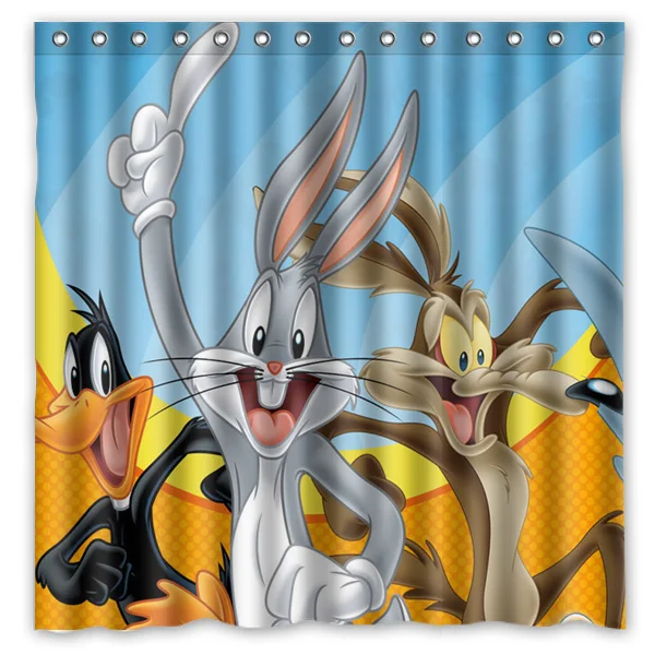 Высококачественная Водонепроницаемая занавеска для ванной комнаты s Bugs Bunny полиэфирная ткань занавеска для душа 180*180 см