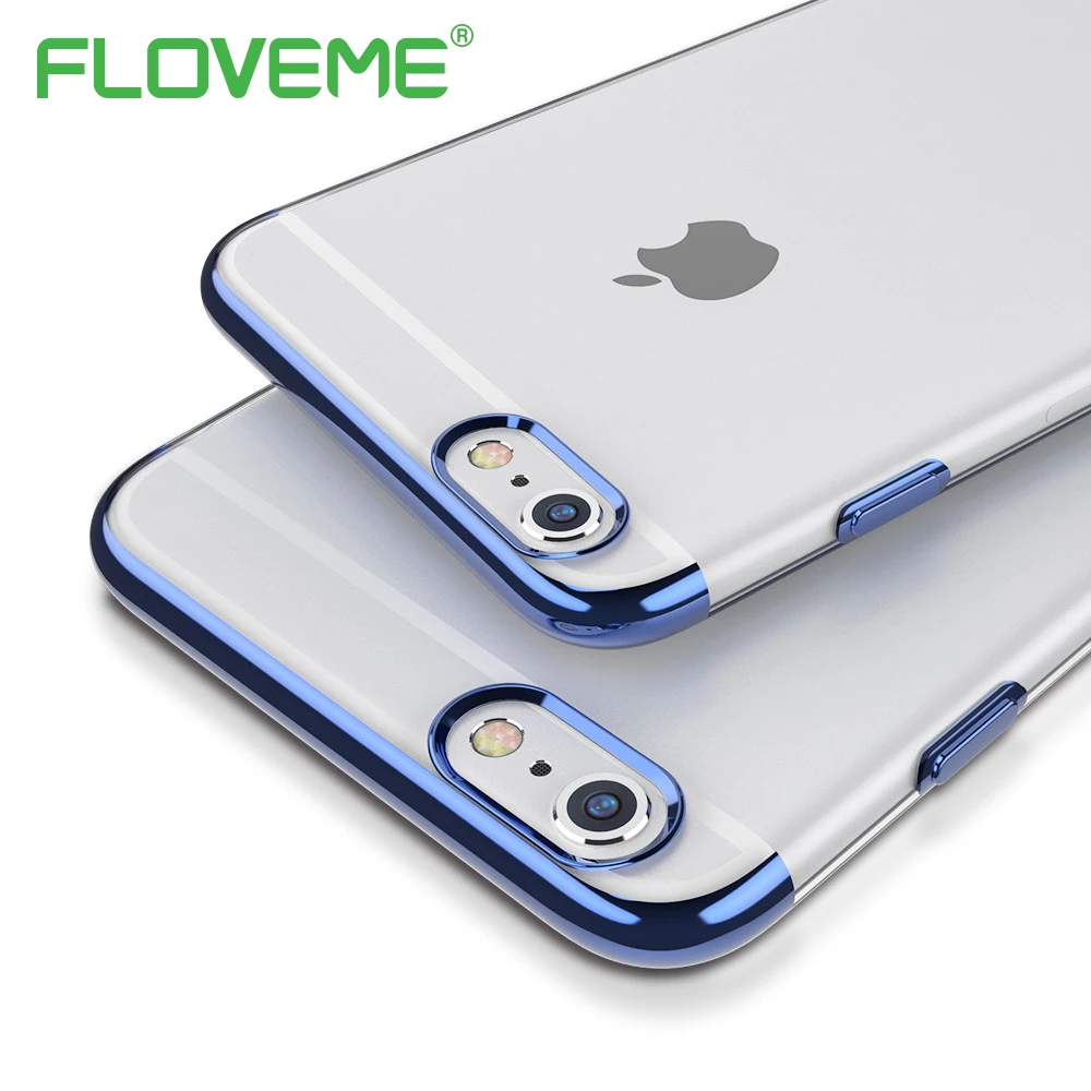 FLOVEME оригинал для iPhone 7 8 Plus Прозрачный чехол 6 S X Роскошные Чехлы телефона с
