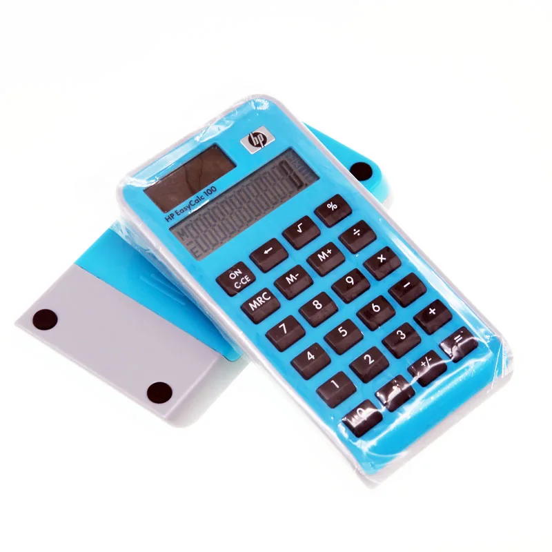 1 قطعة 2018 جديد HP محدودة نمط الأصلي حقيقية الشمسية المحمولة حاسبة EasyCalc100 سوبر جيدة يشعر المدرسة اللوازم المكتبية