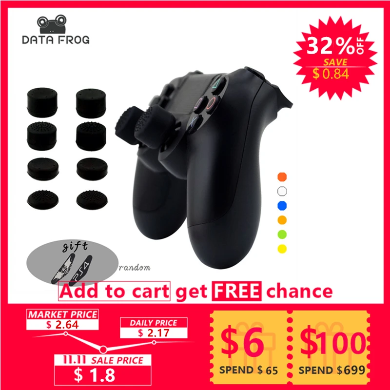 Silicone Controller Analog Grips Thumbstick Cover For PS3/PS4 Thumb Grip For Sony Playstation 4 PS4 Pro Slim Replacement Parts Silicone Controller Analog Grips Thumbstick Cover For PS3/PS4 Thumb Grip For Sony Playstation 4 PS4 Pro Slim Replacement Parts