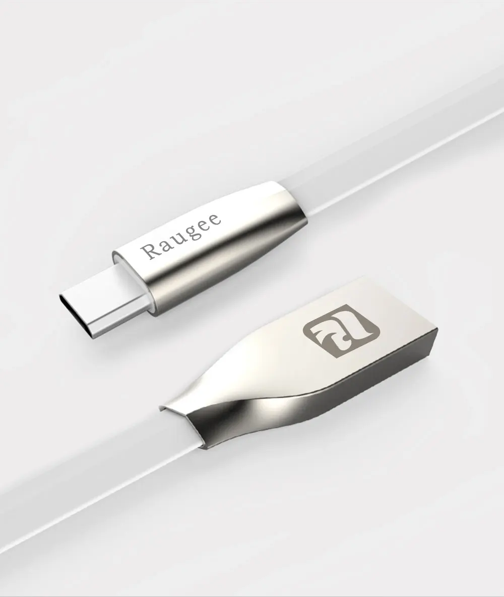 Raugee usb type-C кабель для быстрой зарядки для samsung huawei Xiaomi type C кабель для быстрой зарядки 1 м USB C кабель для быстрой зарядки