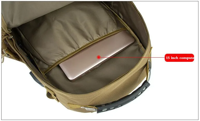 Зарядка через usb военный MOLLE армейская тактический рюкзак 30L Mochila Militar 15 дюймов ноутбука рюкзак для кемпинга на открытом воздухе Пеший Туризм