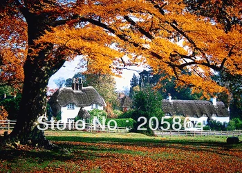 

Free shipping middle size wall gobelin tapestries european style decorative picture,maple trees on autumn