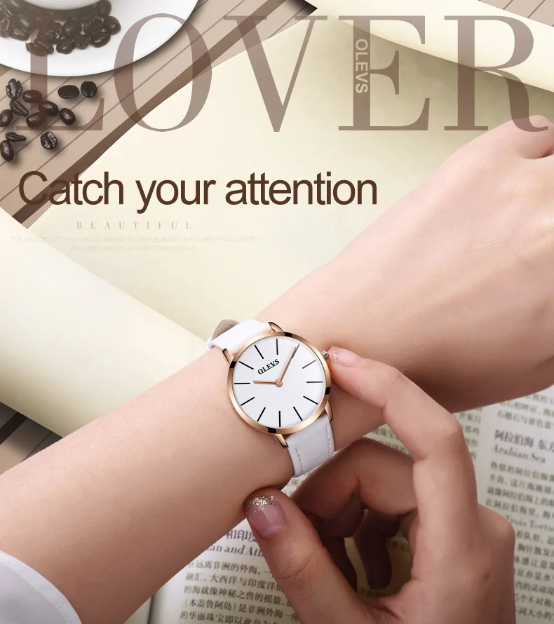 50% OFF OLEVS любителей Водонепроницаемый часы Для женщин Для мужчин наручные ультра тонкий циферблат дизайн кварцевые часы с кожаным ремешком для Для женщин романтические подарки