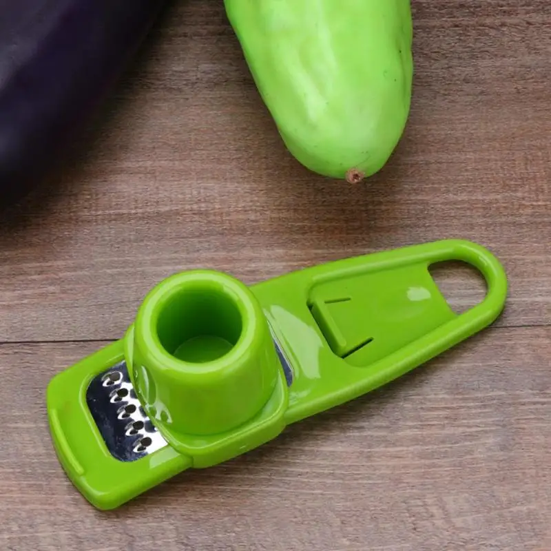 Useful 1PC Mini Plastic Garlic Press Multi functional Grinding Ginger Grater Planer Slicer Cutter Cooking Tools|Чеснодавка| |