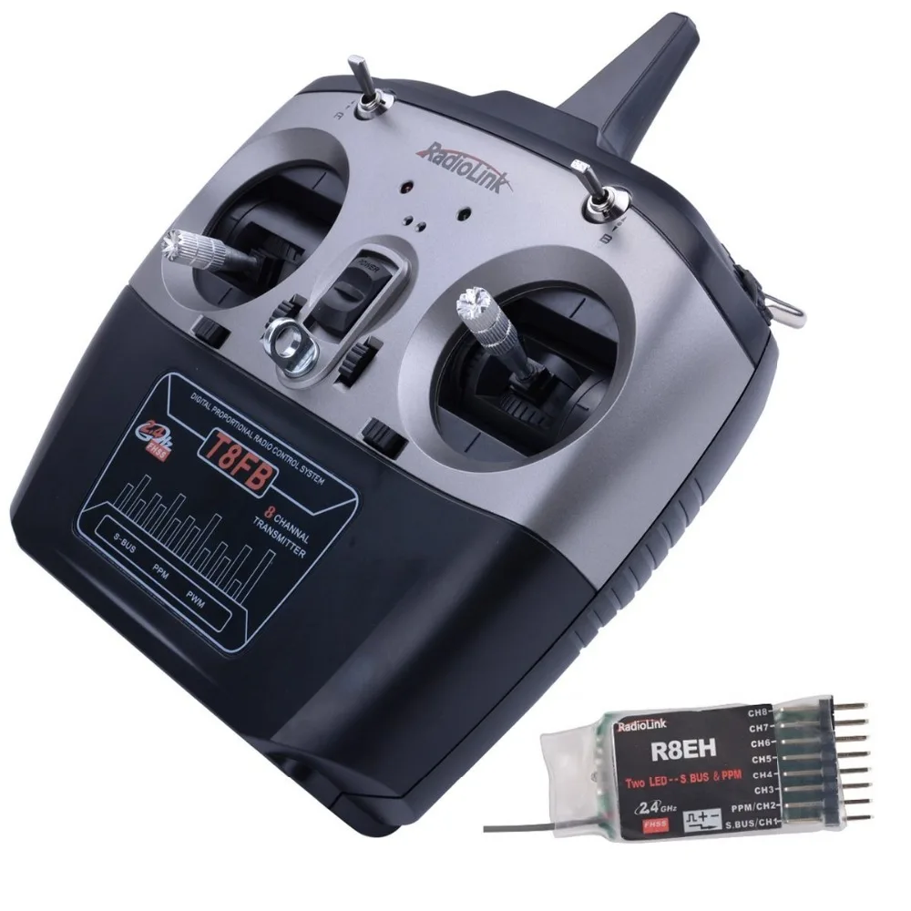 RadioLink T8FB 2 4GHz 8ch RC Transmitter R8EH Receiver Combo Remote Rontrol for RC Helicopter DIY