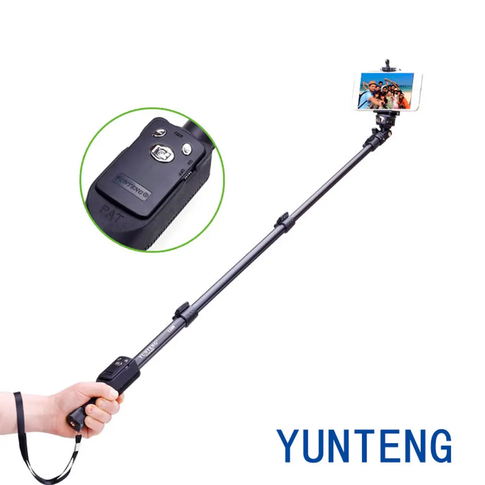 Бренд Yunteng 1288 селфи палки ручной монопод+ держатель для телефона+ Bluetooth затвор для iPhone GoPro камеры