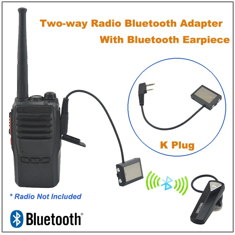 Walkie Talkie Twoway Radio Bluetooth Adapter K Plug W/ Bluetooth