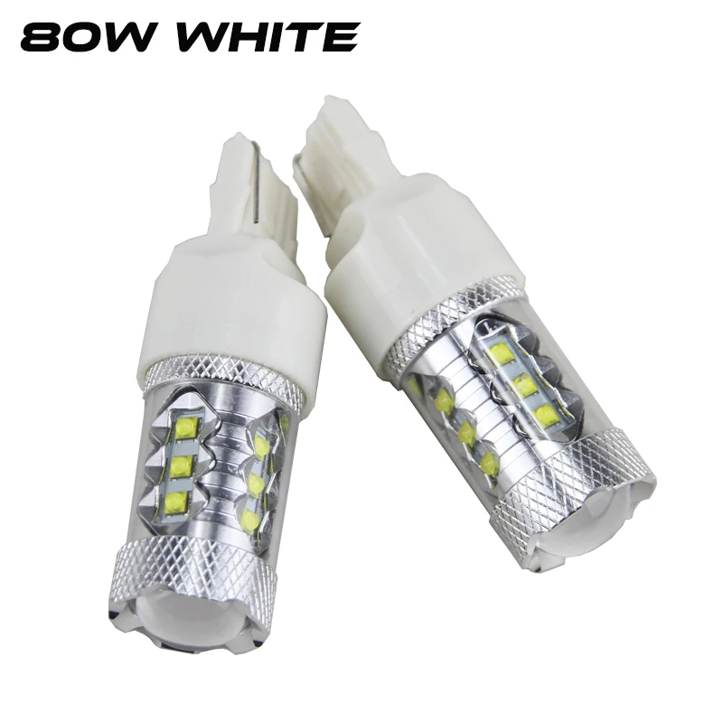 2x T20 7440 7443 w21/5 w w21w для чипа CREE лампы Белый DRL дневного света для Polo 6C