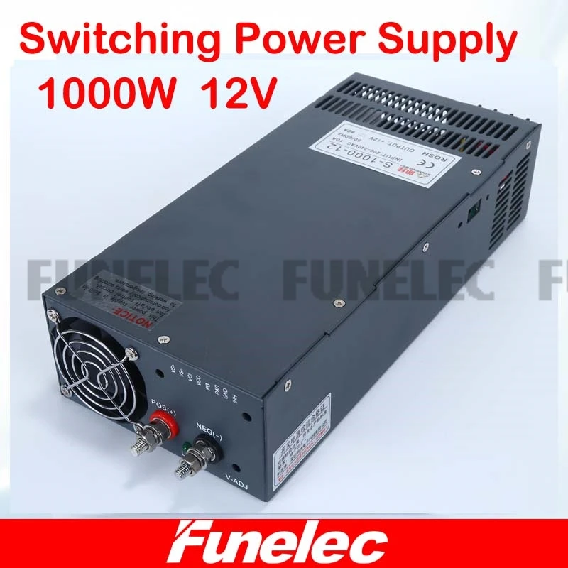 

switching power supply 12v 1000w ac to dc converter 83.3A led driver 110V 220V SMPS For led strip display cctv and 3d printer