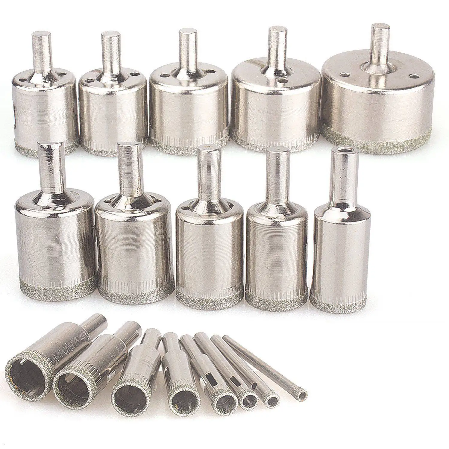 Diamond Drill Bits,18Pcs Diamond Hole Saws Hollow Core Drill Bits Set