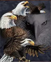 Animals Eagle DIY Square Diamond Painting Owl Craft accessories Cross stitch thorn to draw needlework diamond embroidery bowknot owl print draw diamond drawing