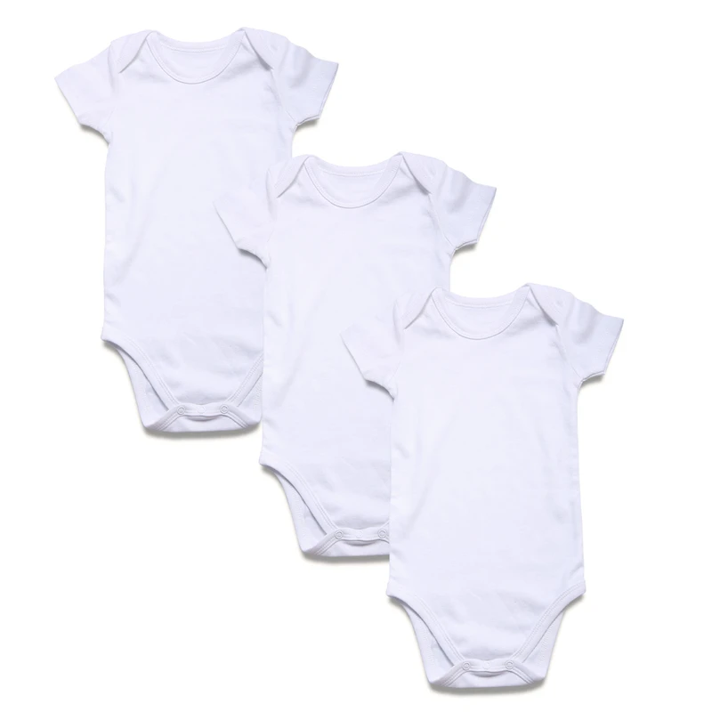 white baby bodysuit short sleeve