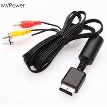 MVPower 2017 New 1.8m AV TV HDTV Audio Video 3 RCA Transfer Cable Cord Game Console for PS2 for PS3