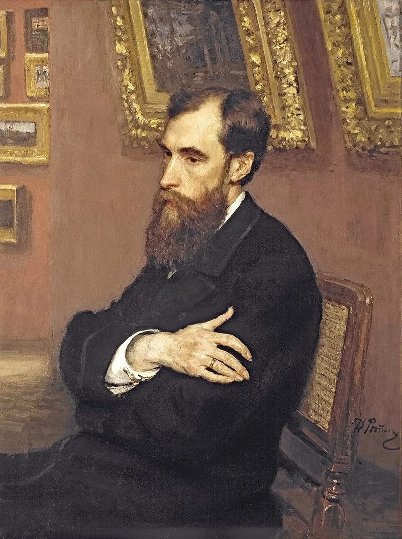 

TOP art -Russia Moscow Portrait of Pavel Mikhailovich Tretyakov, print painting on canvas --free shipping cost