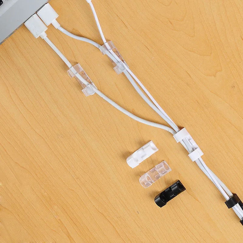 

20pcs/set Cable Winder Wire Cable Clips Organizer Desktop Clips Cord Management Holder USB Charging Data Line Organizer