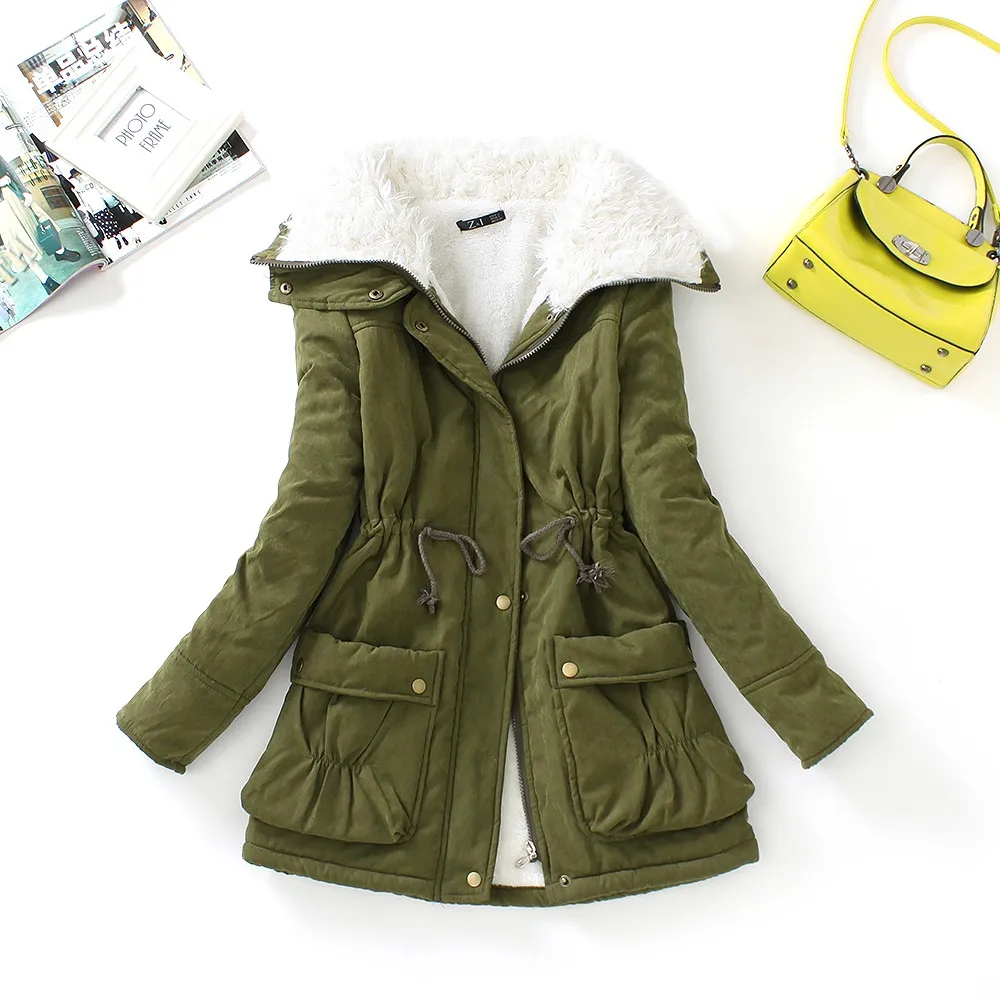 Winter Parkas Medium-long Plus Size Women Thickness Cotton Overcoat ...