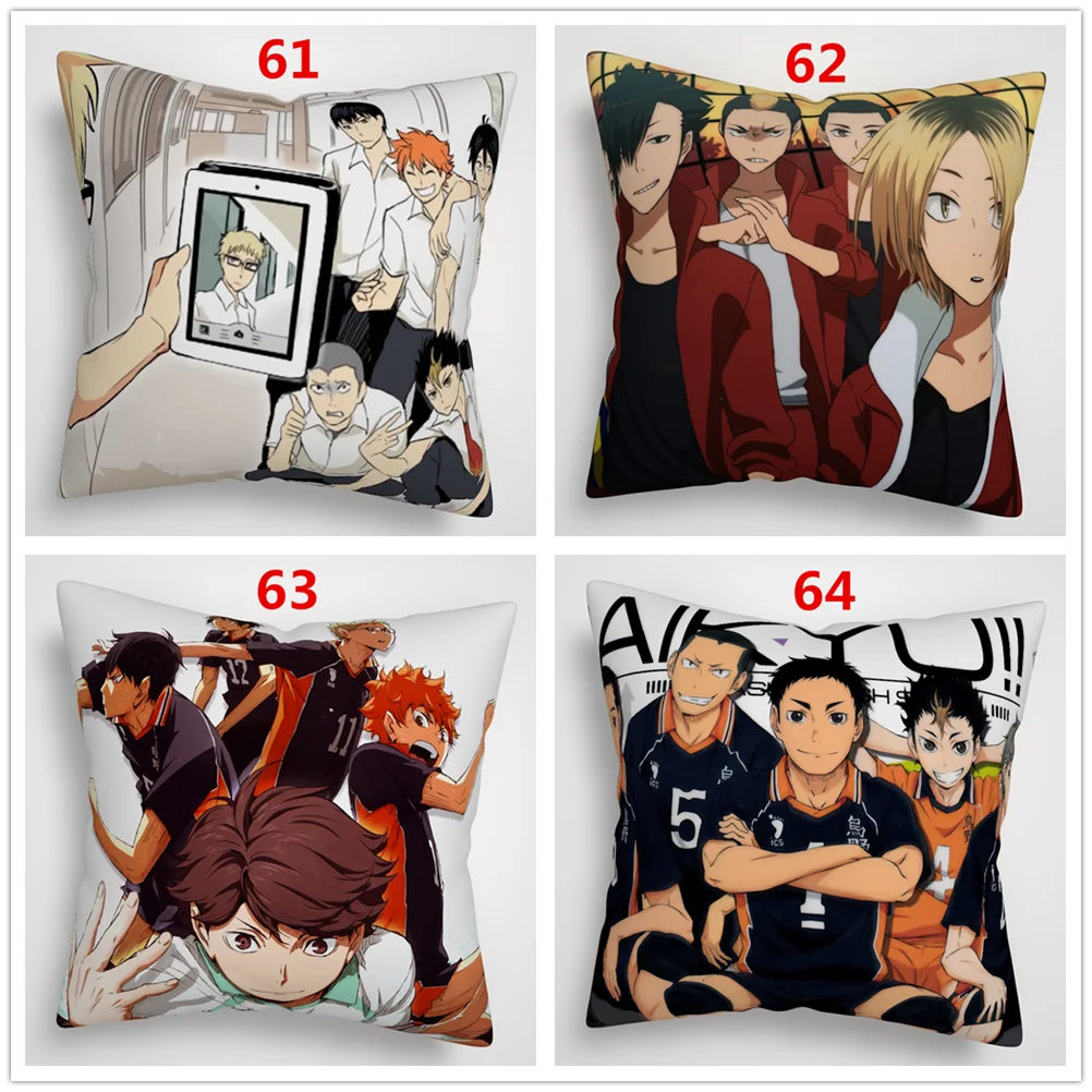 Аниме Манга Haikyuu! Кошма Подушка Чехол для подушки для дома/кровать/диван/Автомобильные Чехлы Косплэй подарок 16x16 дюймов